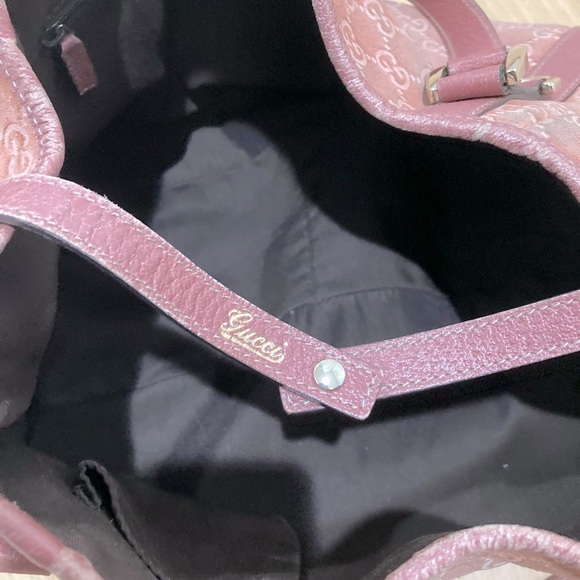 Authentic GUCCI Abbey Shoulder Tote Bag GG Suede Leather - Picture 15 of 17
